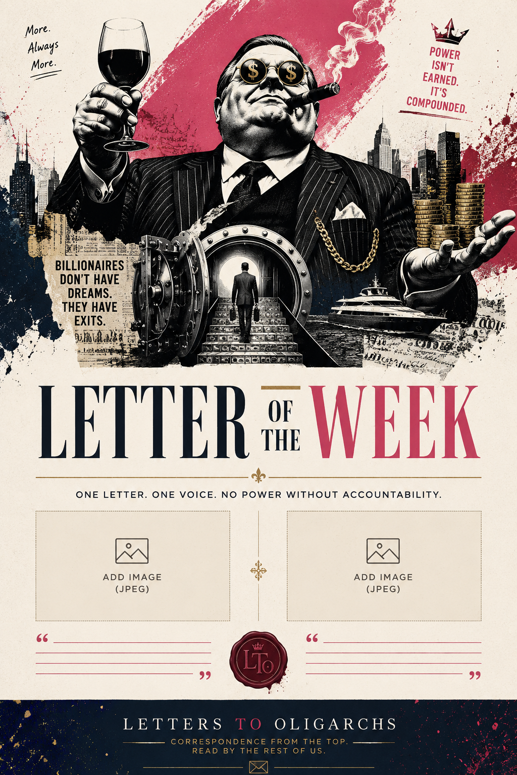 Letter of the Week Vintage Poster - Correspondence from the Top